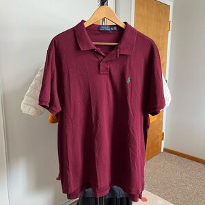 Ralph Lauren Men's Deep Red Polo Shirt